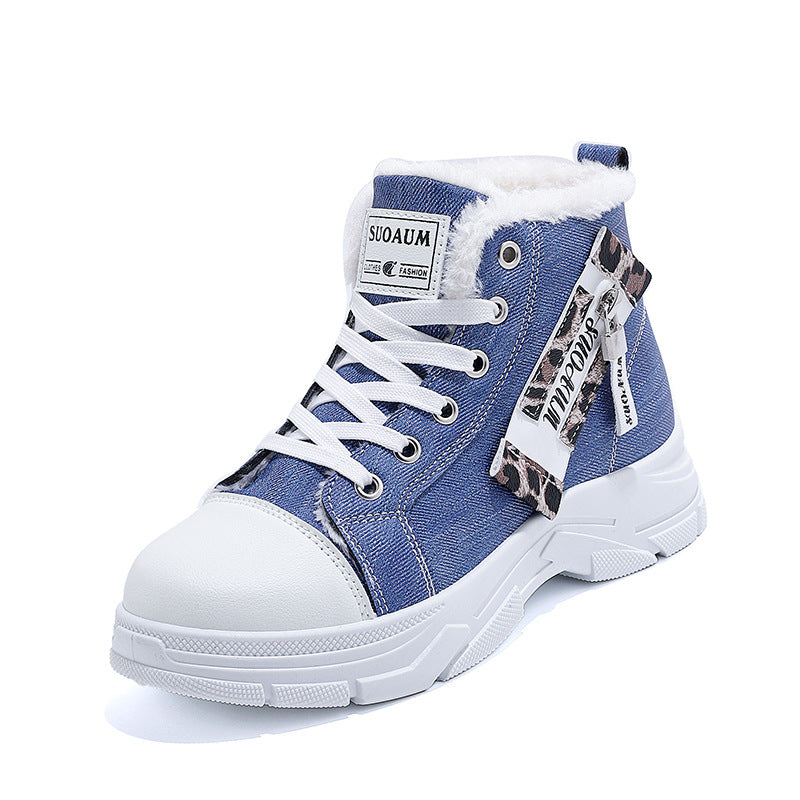 Damen Sneaker Hoch Warm Innenfutter Robust