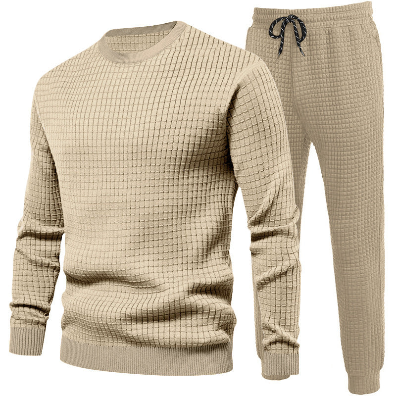 Herren Sportanzug Joggingset mit Struktur Optik Modern