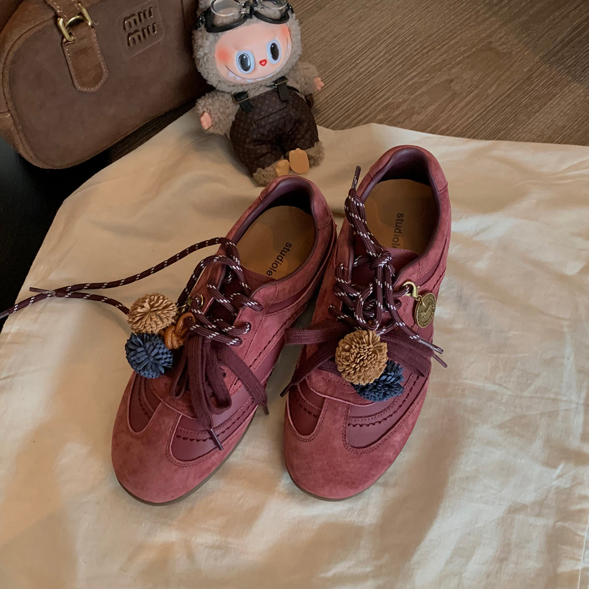 Damen Sneaker Bequem Dekorativ Schnürung Modisch