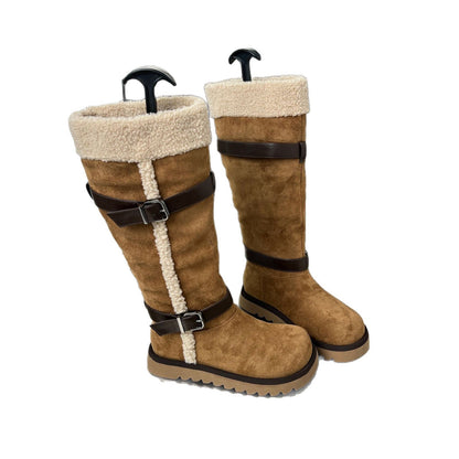 Damen Winterstiefel Fleecegefüttert Rutschfest Elegantes Design