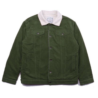 Herren Cordjacke Warm mit Fleece-Innenfutter