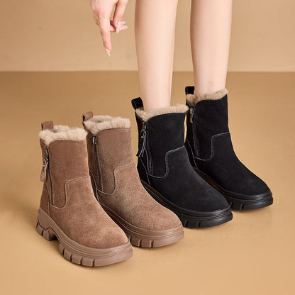 Damen Winterstiefel Warm Isoliert Robust mit Reißverschluss - BerlinGlamour