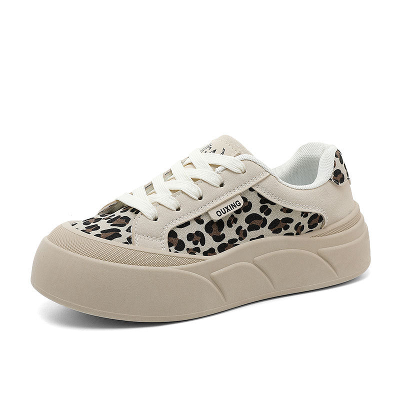 Damen Sneaker Animalprint Bequem Sportlich
