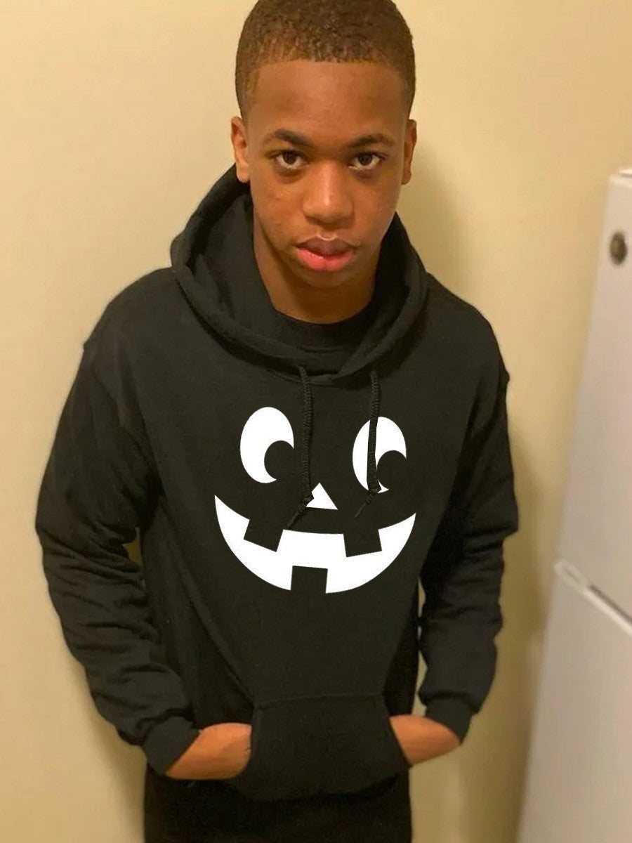 Herren Kapuzenpullover mit Gesichtsmotiv Trendy Berlin Style