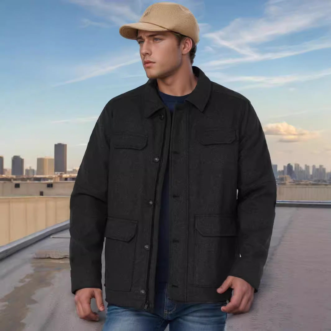 Herren Outdoor Jacke mit vielen Taschen Funktionell Praktisch - BerlinGlamour