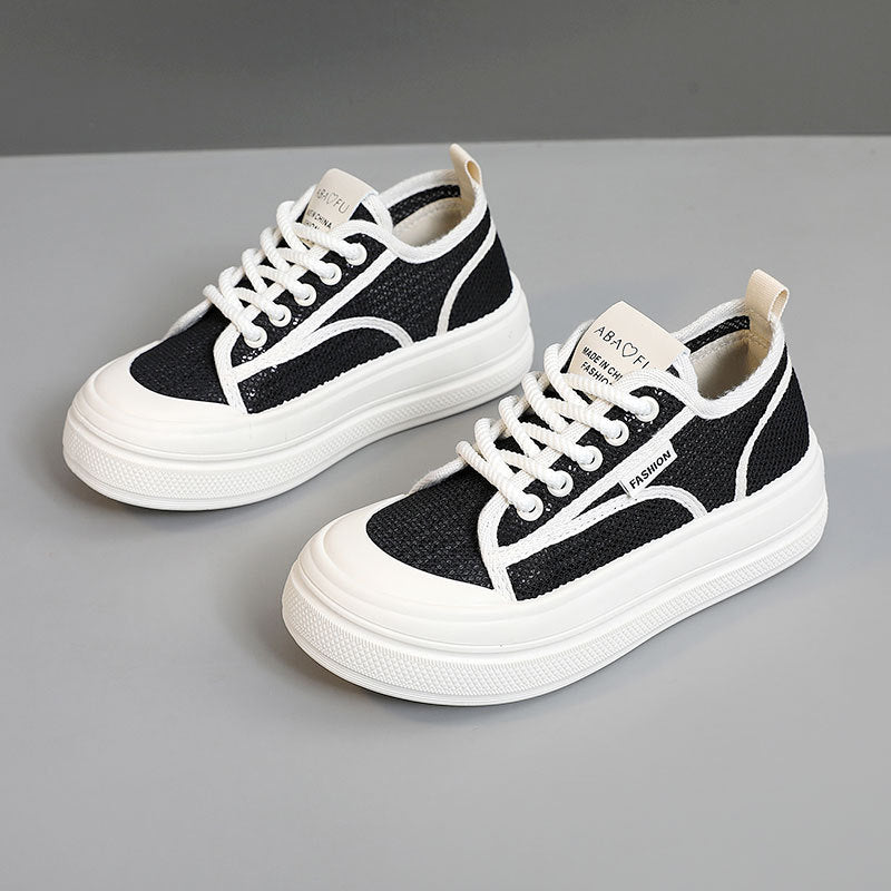 Damen Sneaker Strukturiert Komfortabel Laufsohle