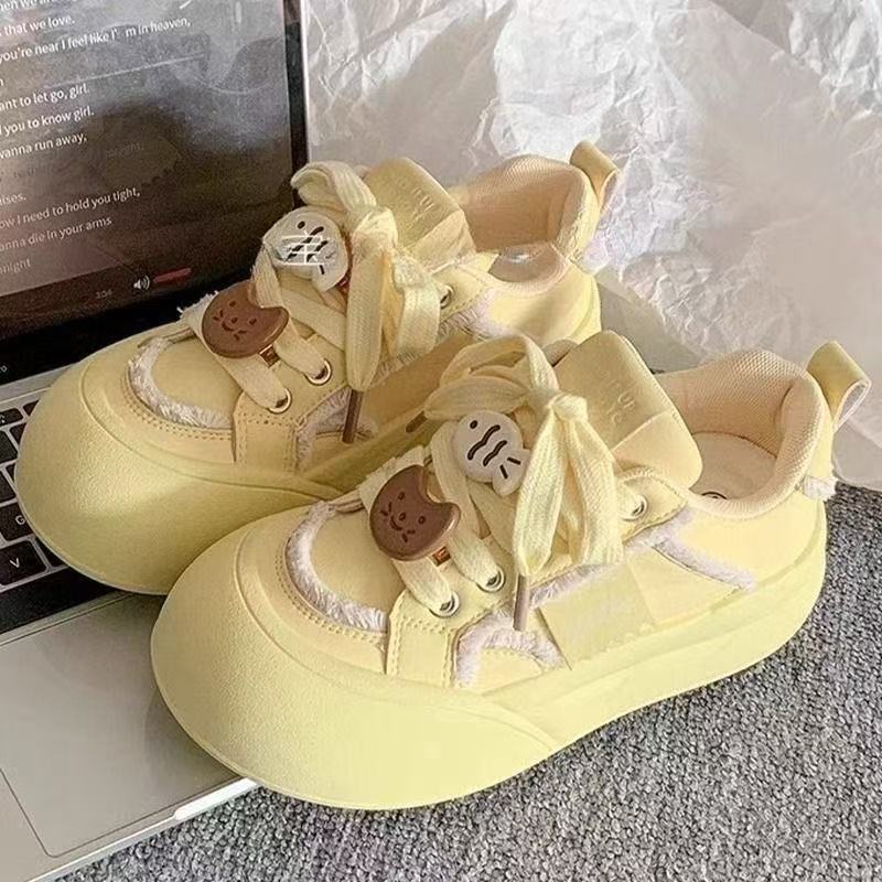 Damen Sneaker Chunky mit Tiermotiv Bequem Lustig