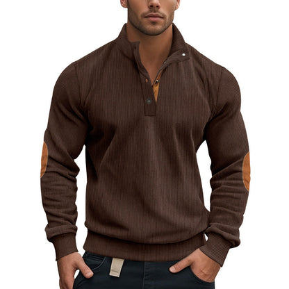 Herren Pullover Stehkragen Modern Kontrastakzent