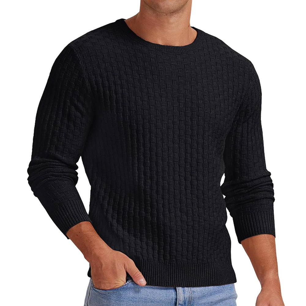 Strickpullover Herren Lässig Grobstrick Modern
