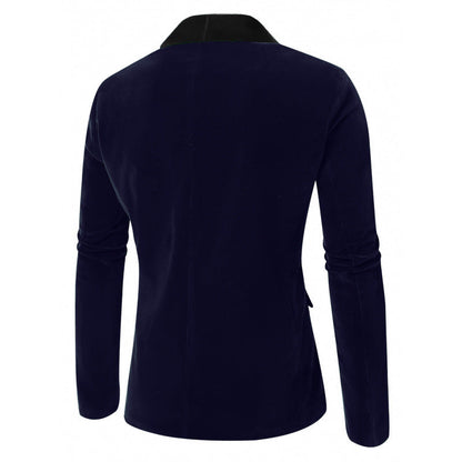 Herren Blazer Samt Elegant Revers Schnitt