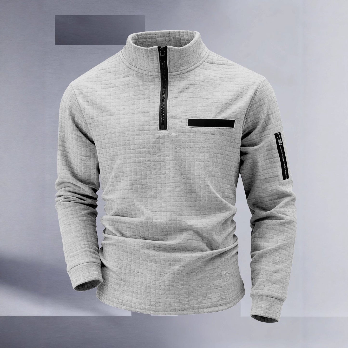 Herren Pullover Stehkragen Modern Glamour Style - BerlinGlamour