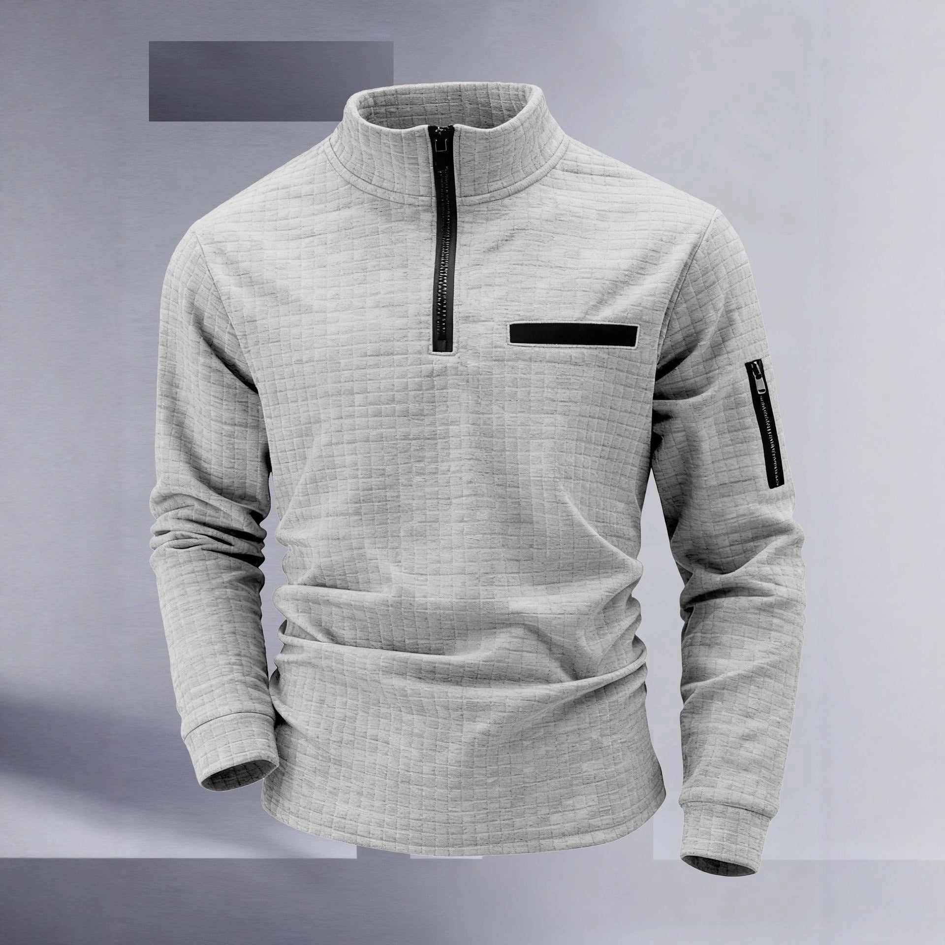 Herren Pullover Stehkragen Modern Glamour Style - BerlinGlamour