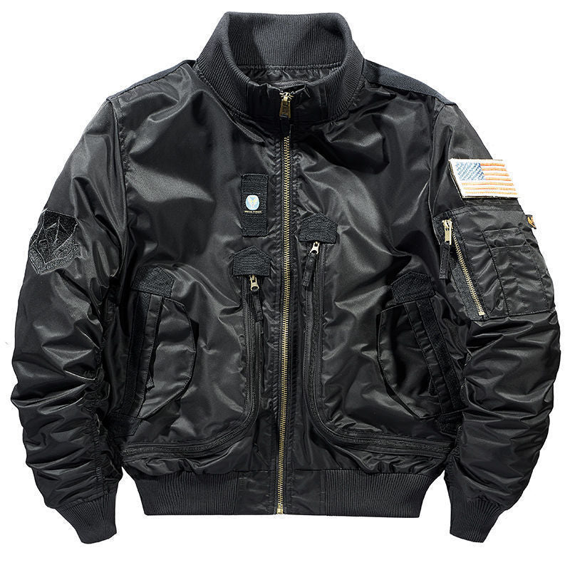 Herren Bomberjacke Sportlich Vielseitig Mit Taschen