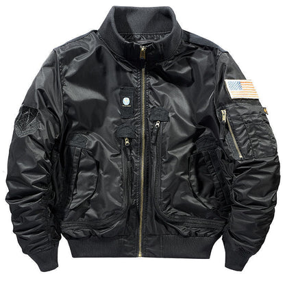 Herren Bomberjacke Sportlich Vielseitig Mit Taschen
