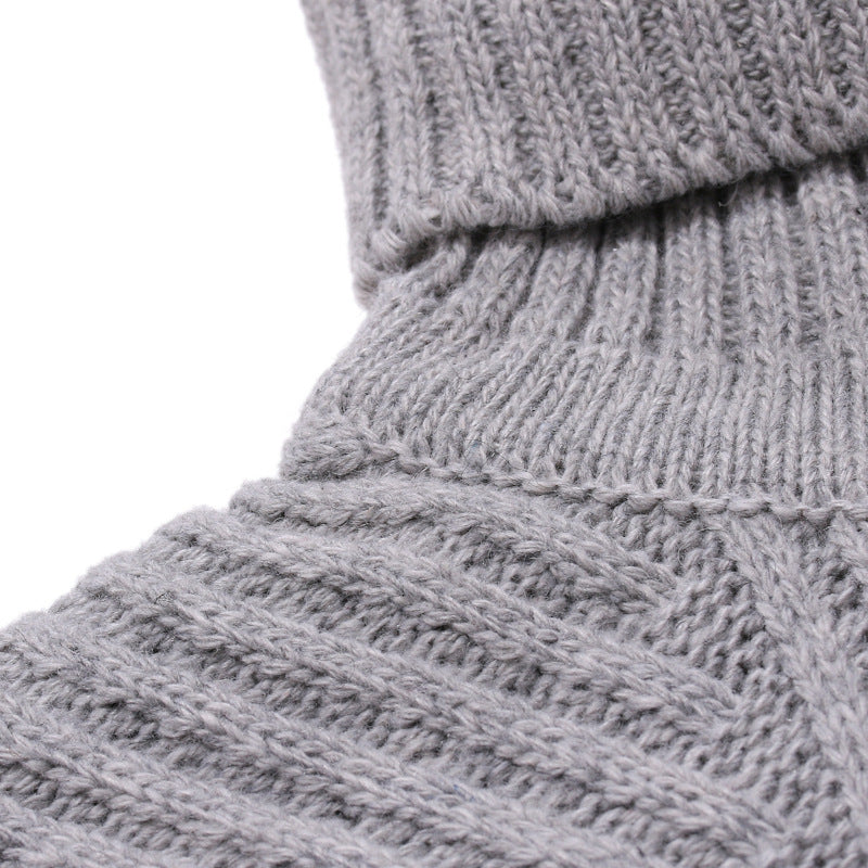 Herren Rollkragenpullover Modern Strukturiert Trendig