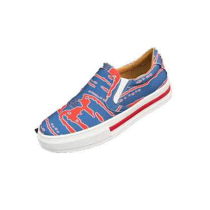 Damen Sneaker Slip-On Schuhe Mit Trendigem Druckdesign