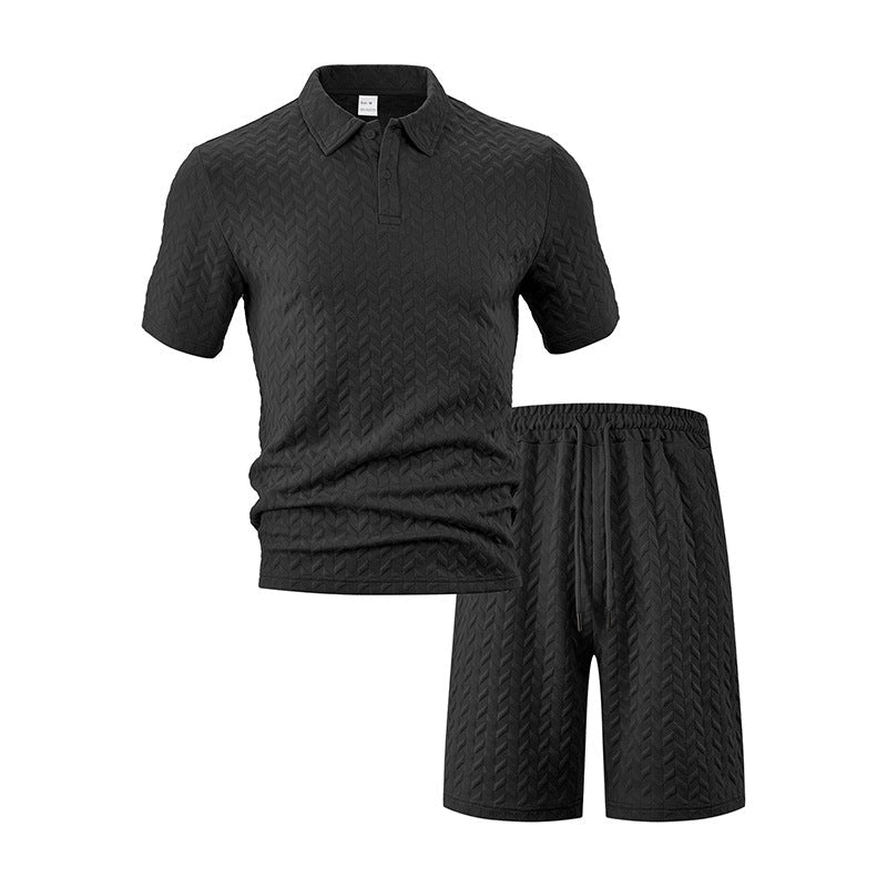 Herren Polo Shorts Set atmungsaktiv Modern Sportlich