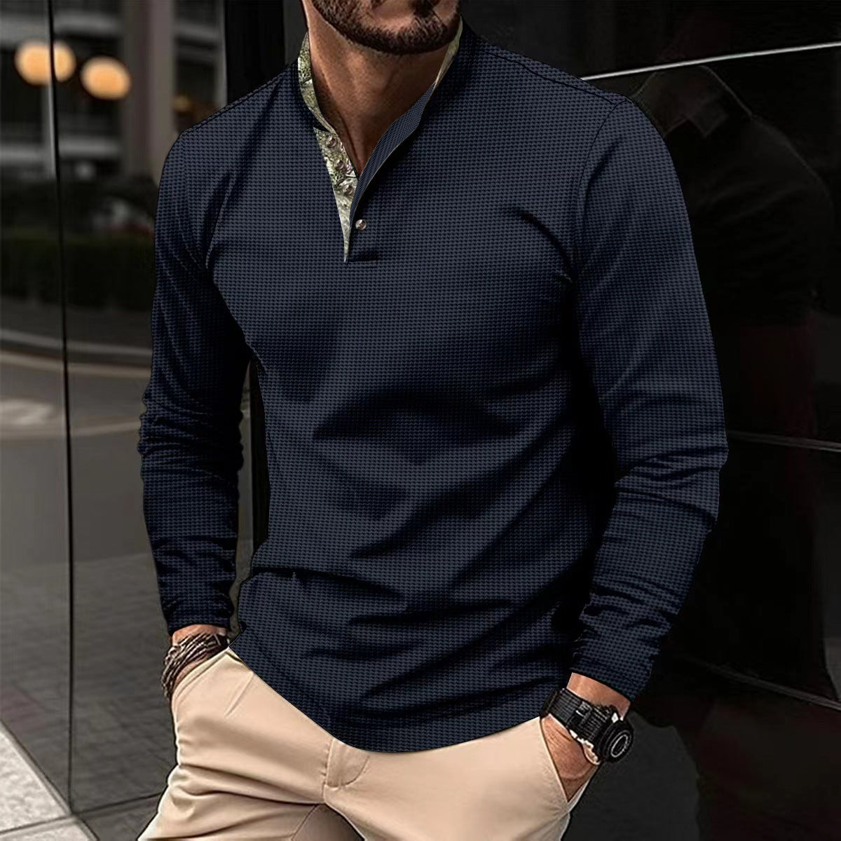 Herren Langarmhemd Modern Eleganz Berlin