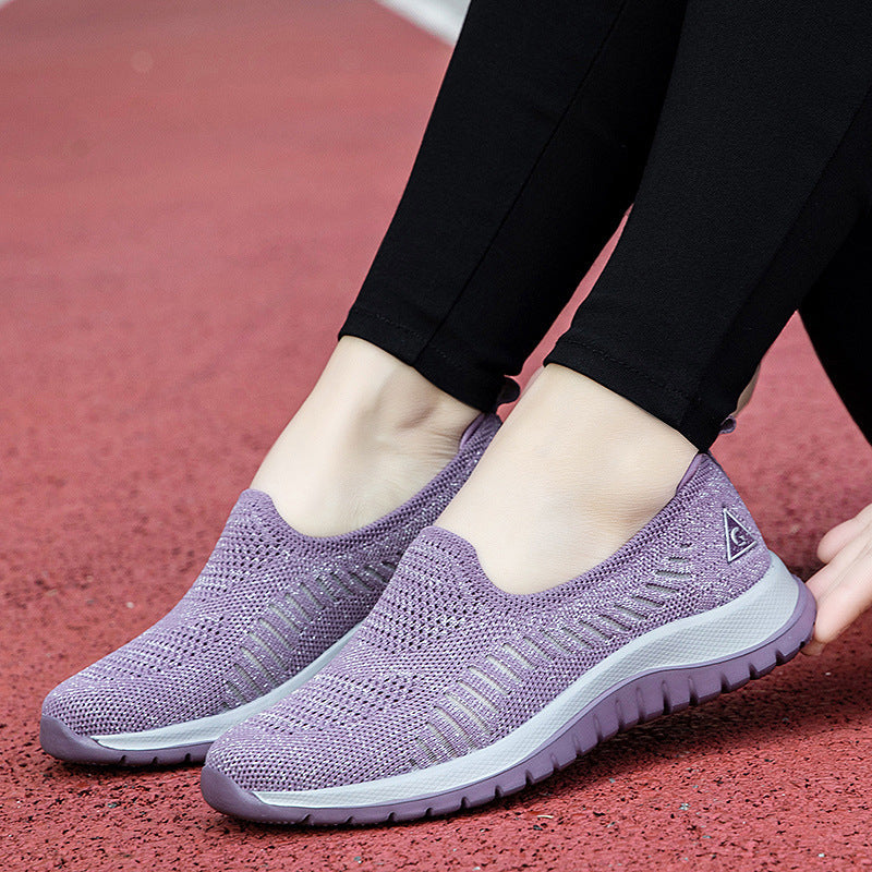 Damen Sneaker Bequem Atmungsaktiv Weich