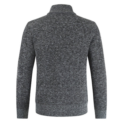 Herren Strickjacke Modern mit Hochkragen und Textur