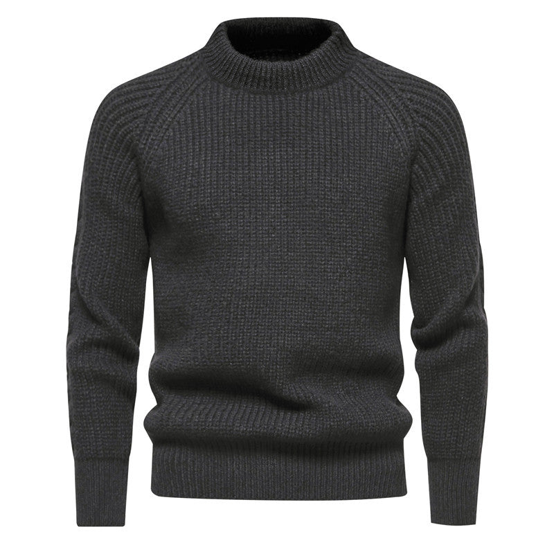 Herren Strickpullover Kuschelig Warm Mit Hochem Kragen