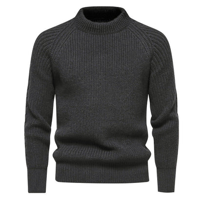 Herren Strickpullover Kuschelig Warm Mit Hochem Kragen