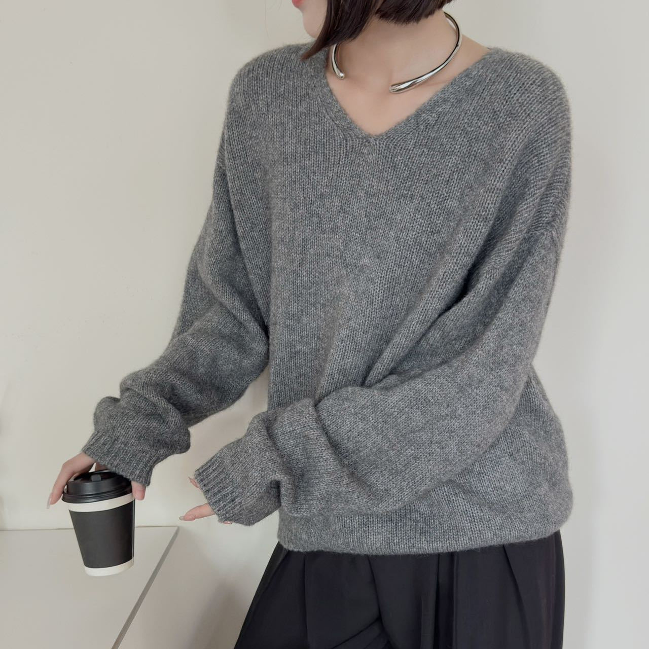 Eleganter V-Ausschnitt Pullover Damen Luxus Qualität - BerlinGlamour