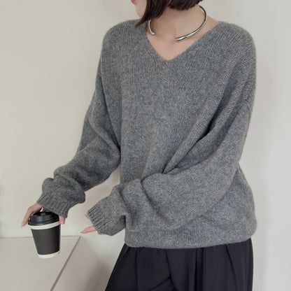 Eleganter V-Ausschnitt Pullover Damen Luxus Qualität - BerlinGlamour