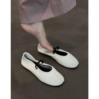 Damen Ballerinas Bequem Elastisch Weich
