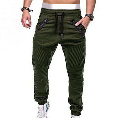 Herren Jogginghose Modern mit Reißverschlusstaschen und Rippdetails