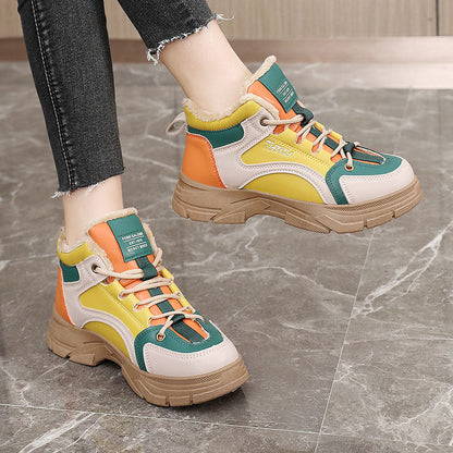 Damen Sneaker High-Top Warm kuschelig Innenfutter Winter