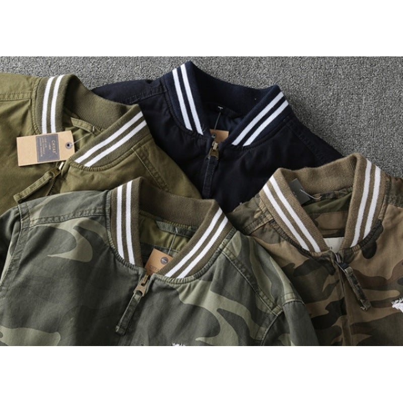 Herren Bomberjacke Camouflage Militärstyle Modern