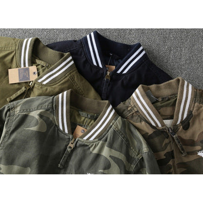 Herren Bomberjacke Camouflage Militärstyle Modern