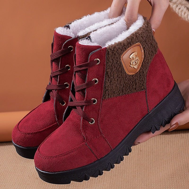 Damen Winterstiefel Weich Warm Fleece Innenfutter