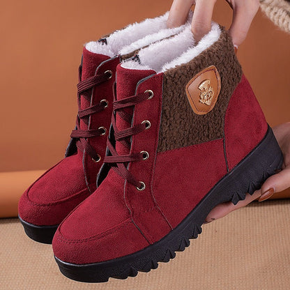 Damen Winterstiefel Weich Warm Fleece Innenfutter
