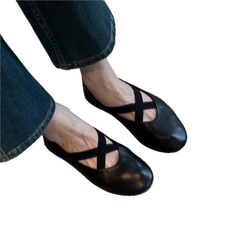 Damen Ballerinas Bequem Elastisch Mit Weichem Innenfutter