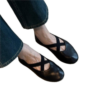 Damen Ballerinas Bequem Elastisch Mit Weichem Innenfutter