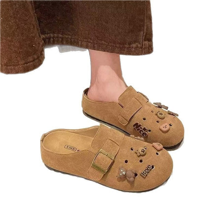 Damen Clogs bequem mit Verzierungen Komfort Schuhe