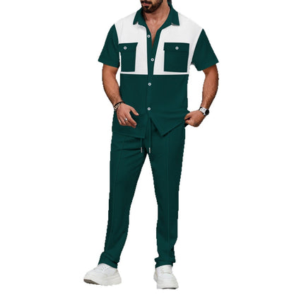 Herren Freizeitanzug Modern mit Kontraststreifen