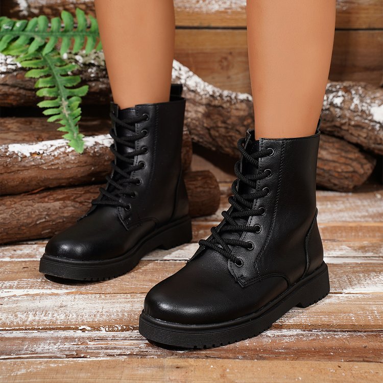 Damen Stiefel Robust Schnürstiefel Winter Warm - BerlinGlamour