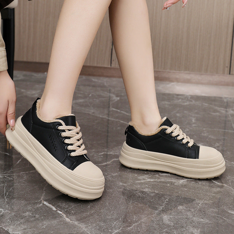 Damen Sneaker Bequem Plüschig Mit Dämpfung