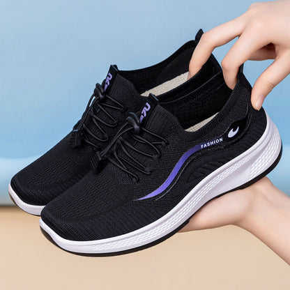 Damen Sneaker Sportlich atmungsaktiv mit Schnellschnürsystem