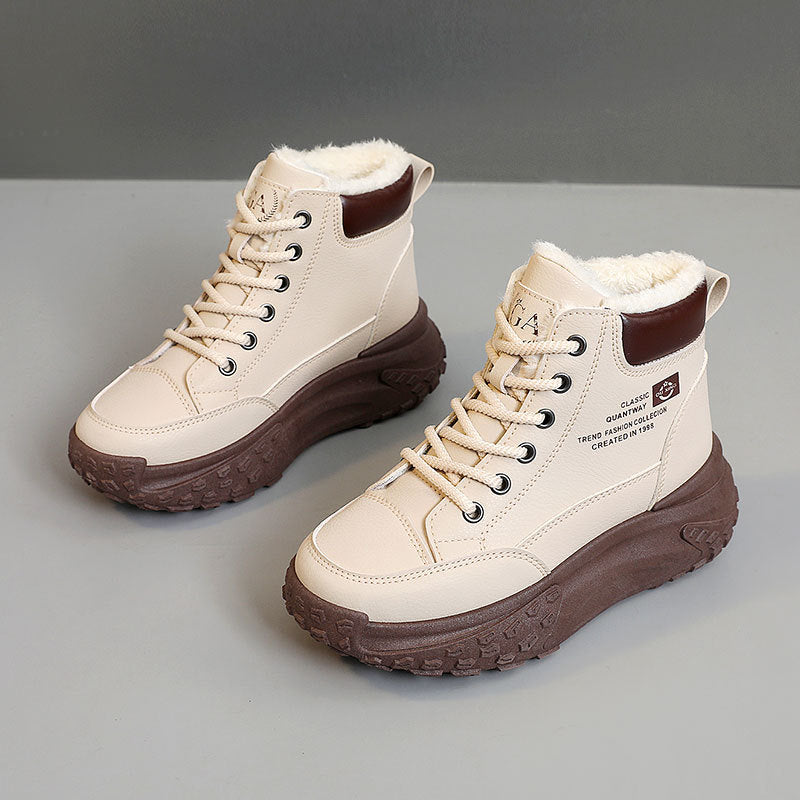 Damen Winter Sneaker High-Top Kuschelig Warm