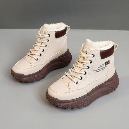Damen Winter Sneaker High-Top Kuschelig Warm