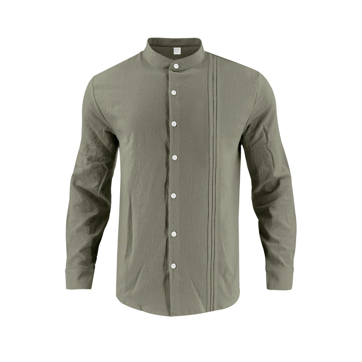 Herren Hemd Langarm Stehkragen Modern Elegant