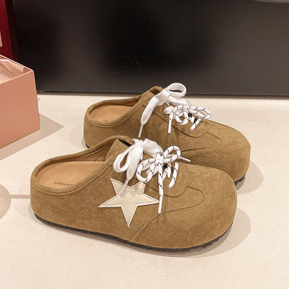 Damen Clogs Bequem Sternemblem Rutschfest