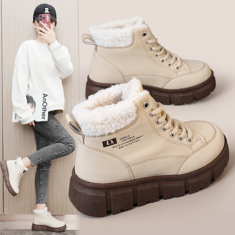 Damen Stiefel Flauschig Rutschfest Winter - BerlinGlamour