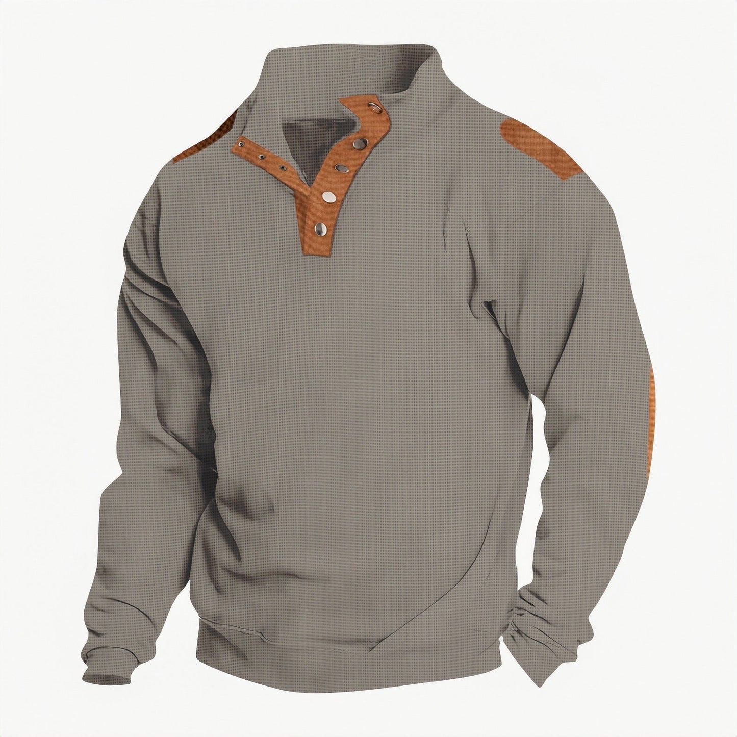 Herren Pullover Strukturiert Knopfleiste Modern Berlin
