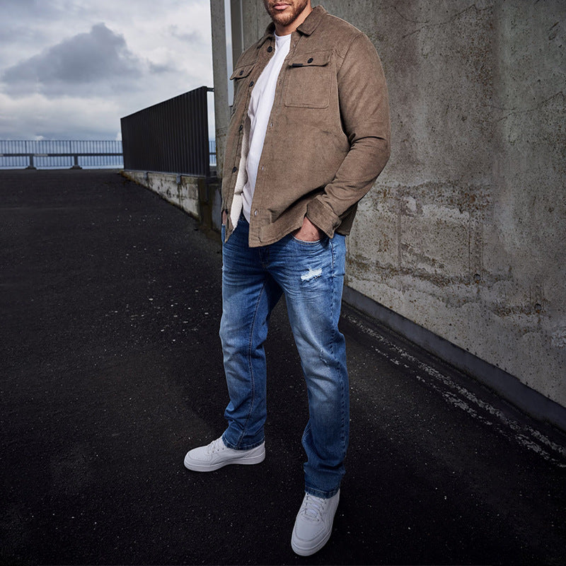 Herren Cordjacke Modern Schnitt Praktisch