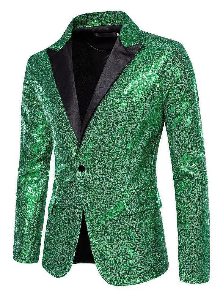 Eleganter Herren Blazer Pailletten Modern Abendgarderobe